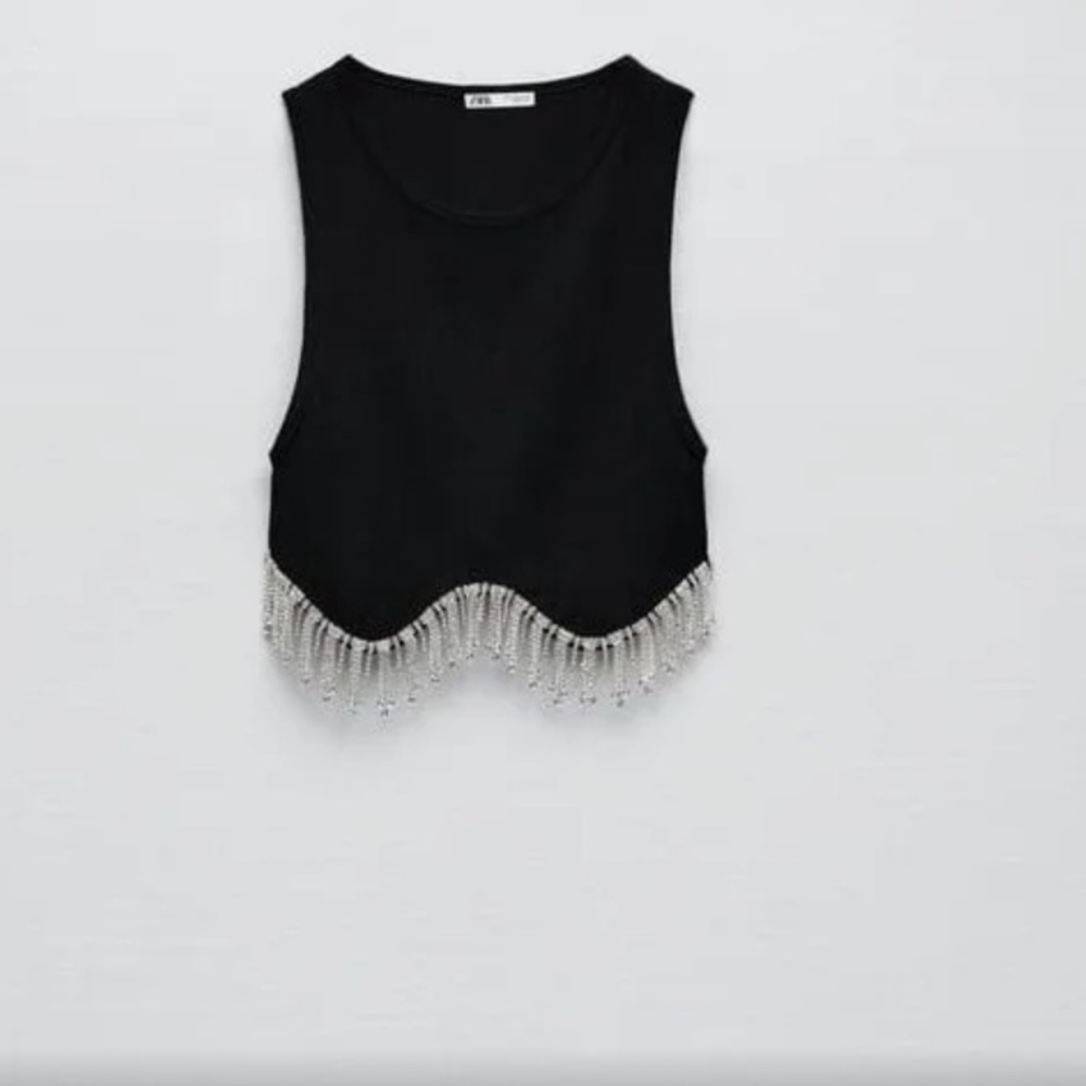 Zara Cropped Jewel Tank